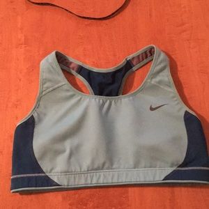 Blue nike sports bra